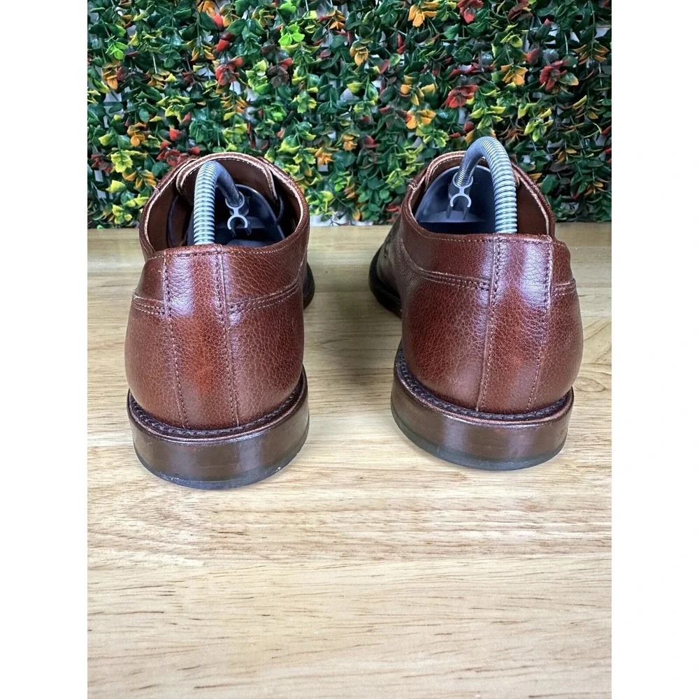 Allen Edmonds Jackson Derby Dress Shoes Brown Leather‎ Mens 11 Made In USA